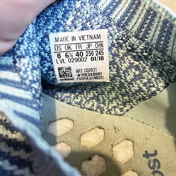 adidas Aqua Knit Sneakers Teal Blue Womens Size 8 - Picture 11 of 16